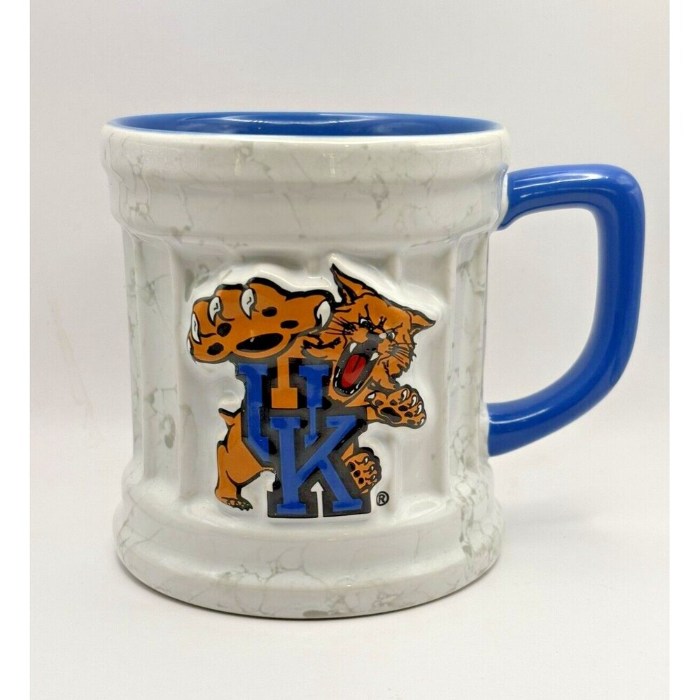 UK University of Kentucky Coffee Mug Cup Marble Column Design NCAA Wildcats Used